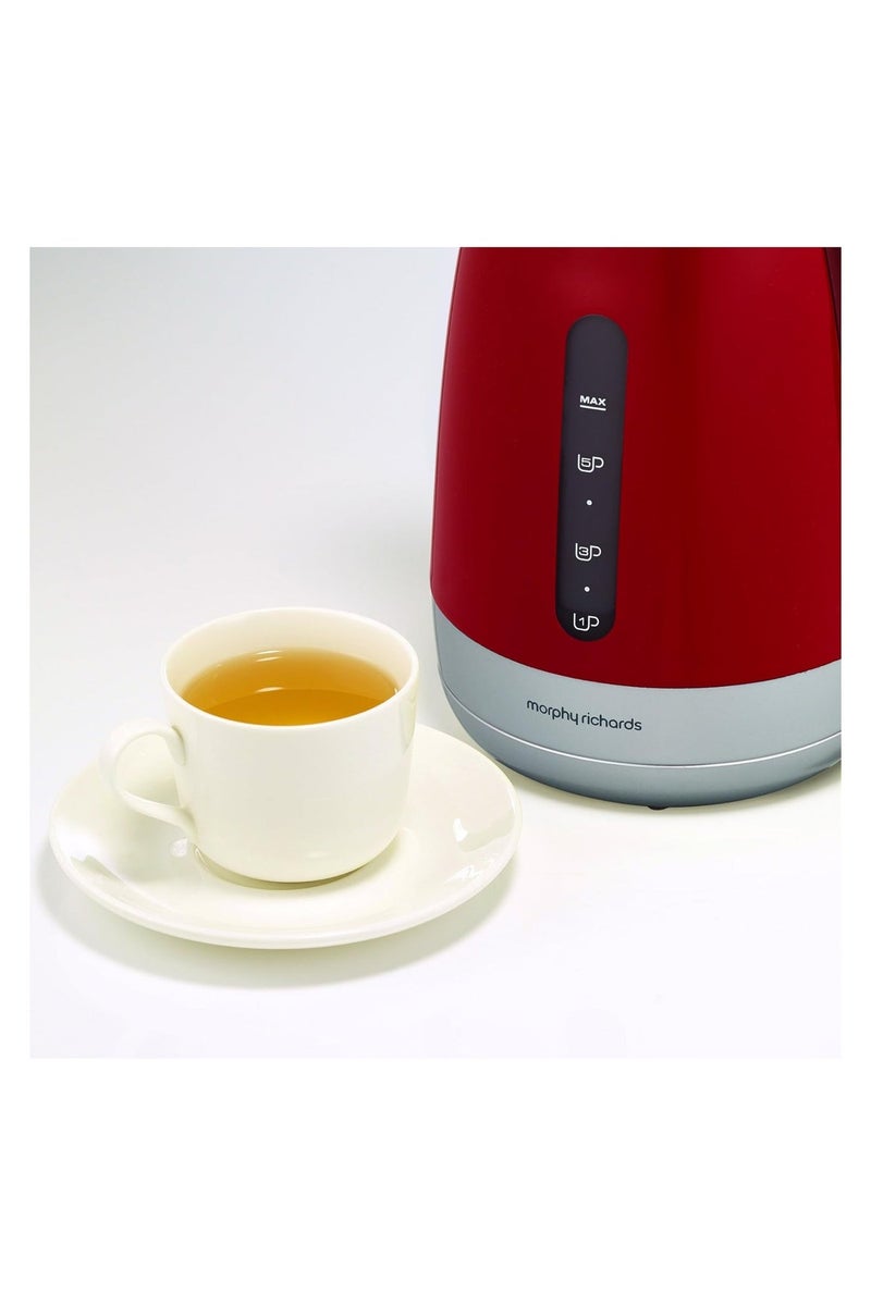 مورفي ريتشاردز غلاية كروما الكهربائية بشكل إبريق – سعة 1.5 لتر، قدرة 3 كيلوواط، غليان سريع – أحمر نابض بالحياة - Image 5